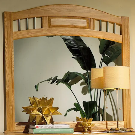 Landscape Mirror with Nickle Brushed Detail